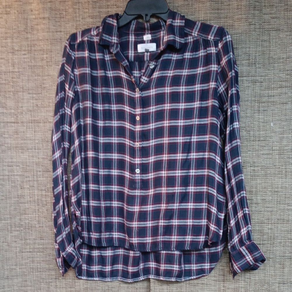 LOFT Blue and Red Softened Shirt